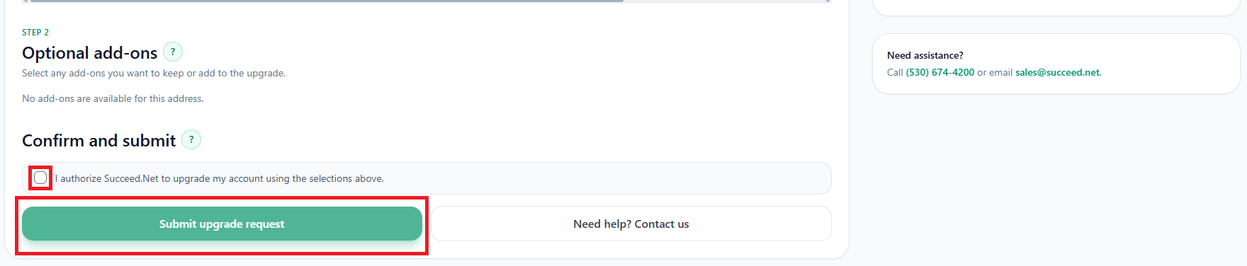 Screenshot for How do I Upgrade/Change my Plan?