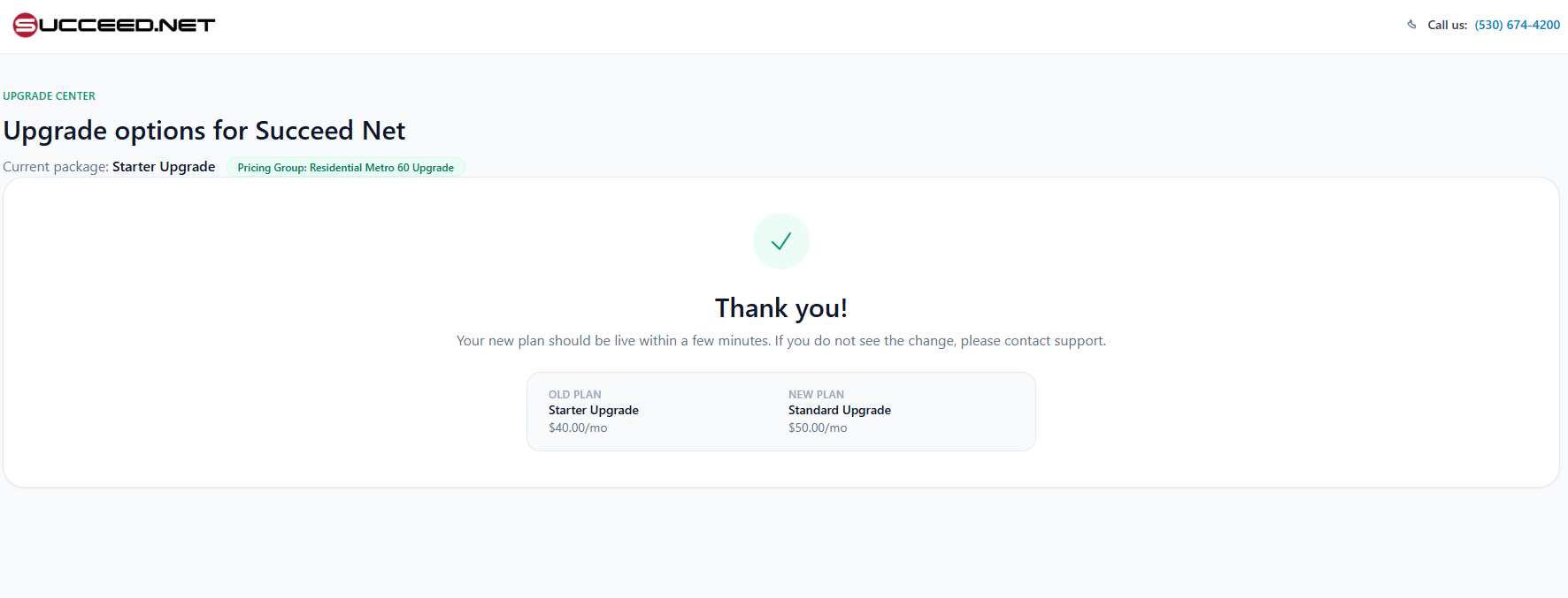 Screenshot for How do I Upgrade/Change my Plan?
